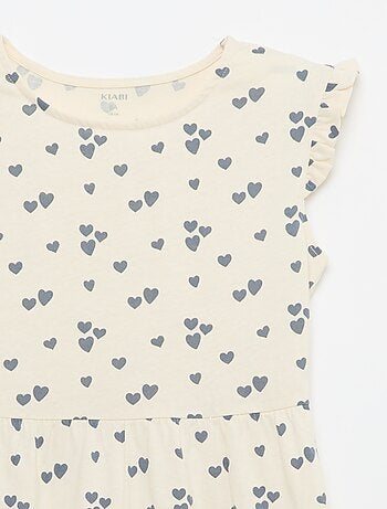 Set di 2 vestiti in jersey senza maniche con volant