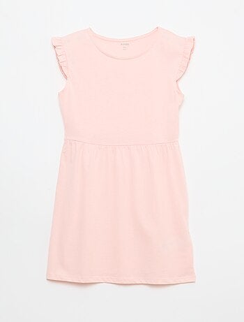 Set di 2 vestiti in jersey senza maniche con volant