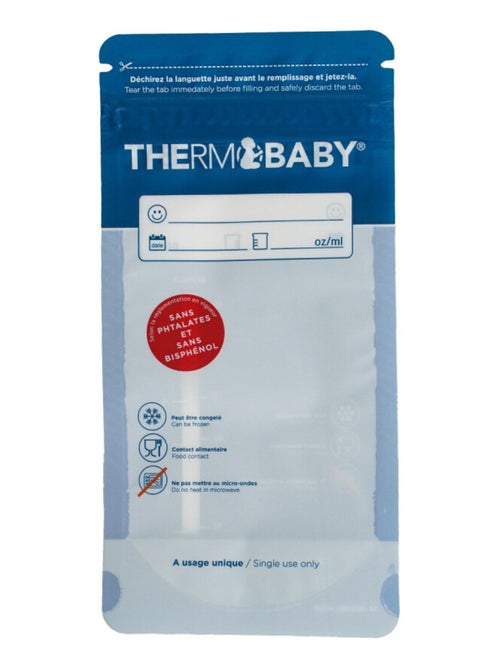 Set di 25 buste per la conservazione del latte materno Thermobaby pre-sterilizzate 180 ml - Kiabi
