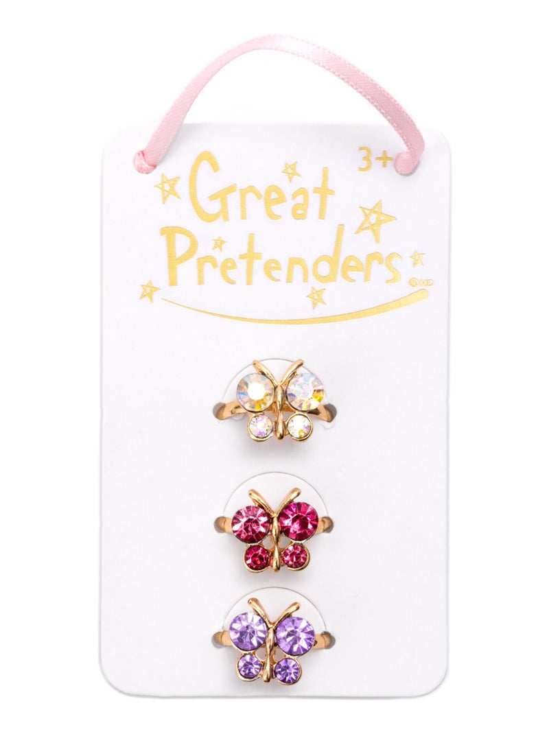 Set di 3 anelli farfalla scintillanti | great pretenders | great pretenders Multicolore - Kiabi