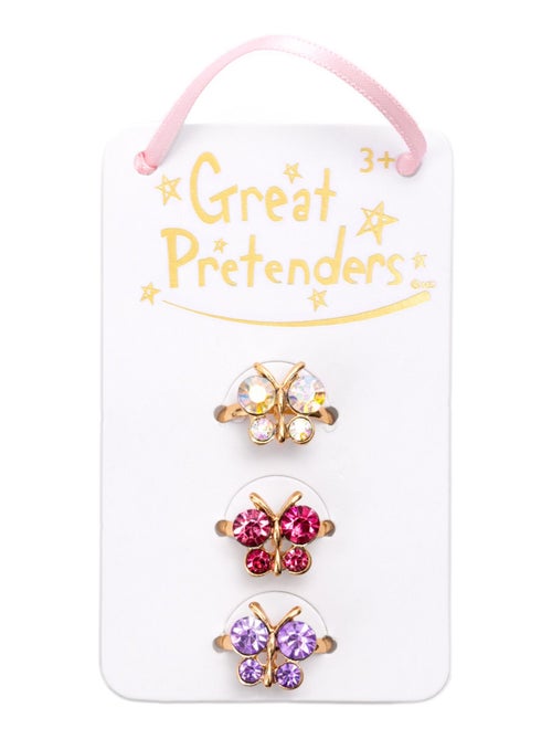 Set di 3 anelli farfalla scintillanti | Great Pretenders - Kiabi