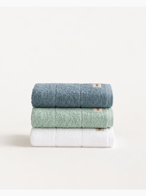 Set di 3 asciugamani viso 100% cotone, colori assortiti, tessuto spugna - Gamusi - Kiabi