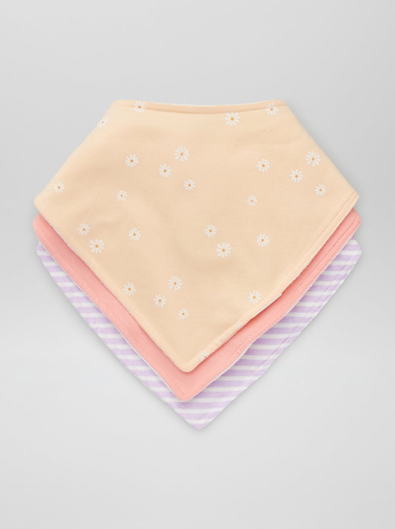 Set di 3 bavaglini a triangolo ARANCIONE - Kiabi