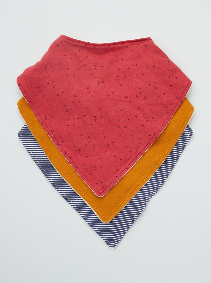 Set di 3 bavaglini bandana ROSSO - Kiabi