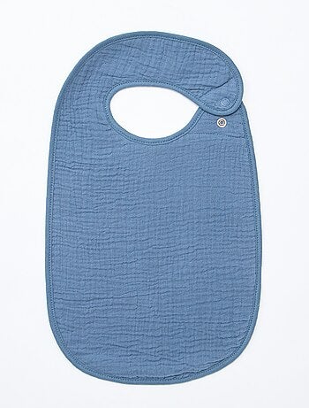 Set di 3 bavaglini in garza di cotone con fodera in spugna