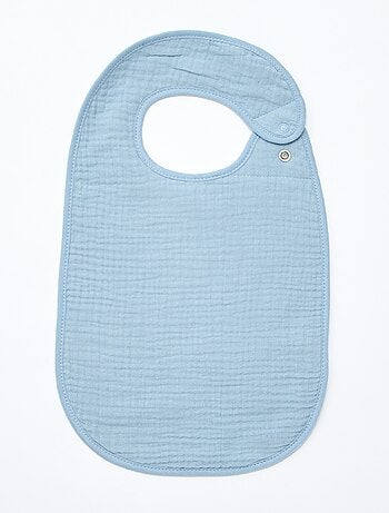 Set di 3 bavaglini in garza di cotone con fodera in spugna