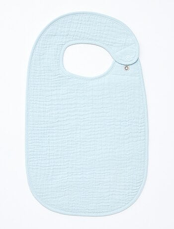 Set di 3 bavaglini in garza di cotone con fodera in spugna