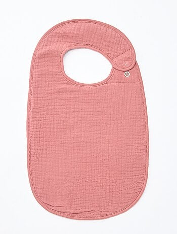 Set di 3 bavaglini in garza di cotone con fodera in spugna