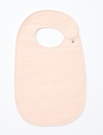 Set di 3 bavaglini in garza di cotone con fodera in spugna