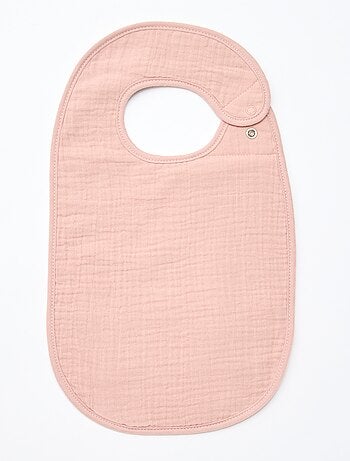 Set di 3 bavaglini in garza di cotone con fodera in spugna