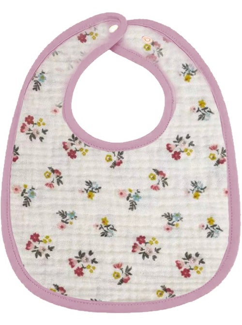 Set di 3 bavaglini per neonati in garza di cotone, Fleur Les Chatounets - Kiabi