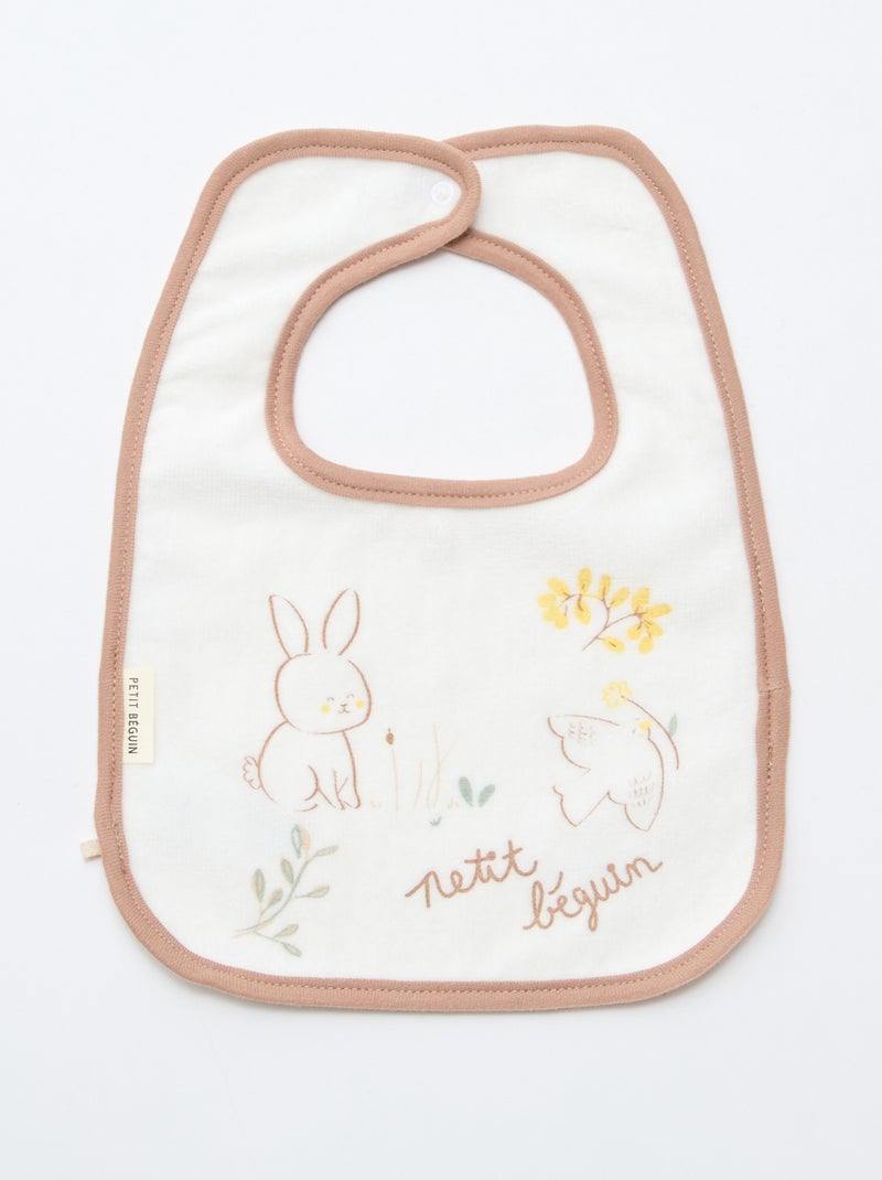 Set di 3 bavaglini 'Petit Béguin' Bianco - Kiabi
