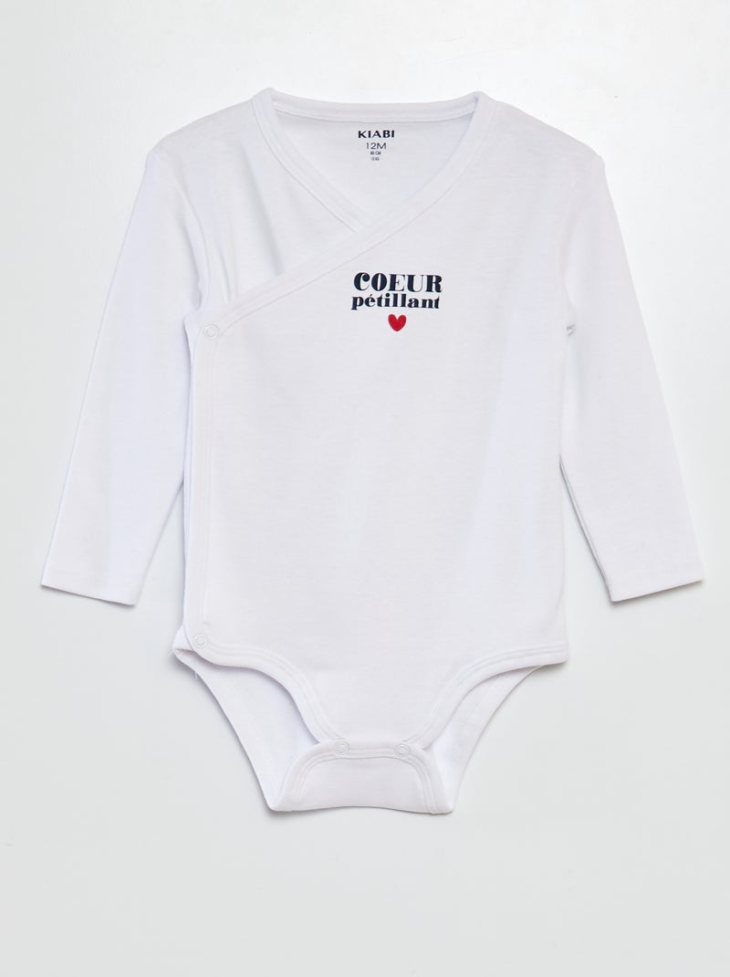 Set di 3 body - 'San Valentino' BIANCO - Kiabi