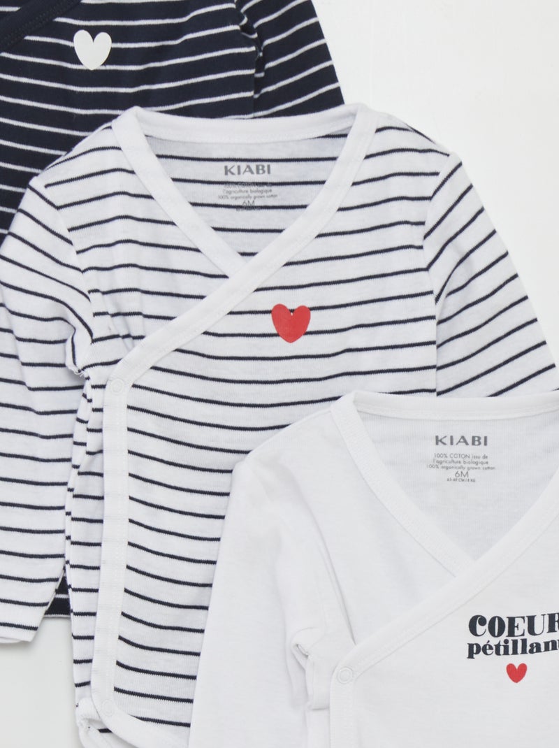 Set di 3 body - 'San Valentino' BIANCO - Kiabi