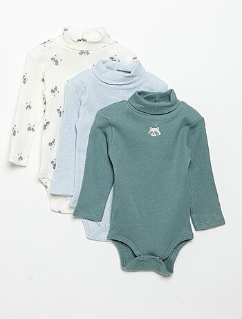 Set di 3 body a collo alto
