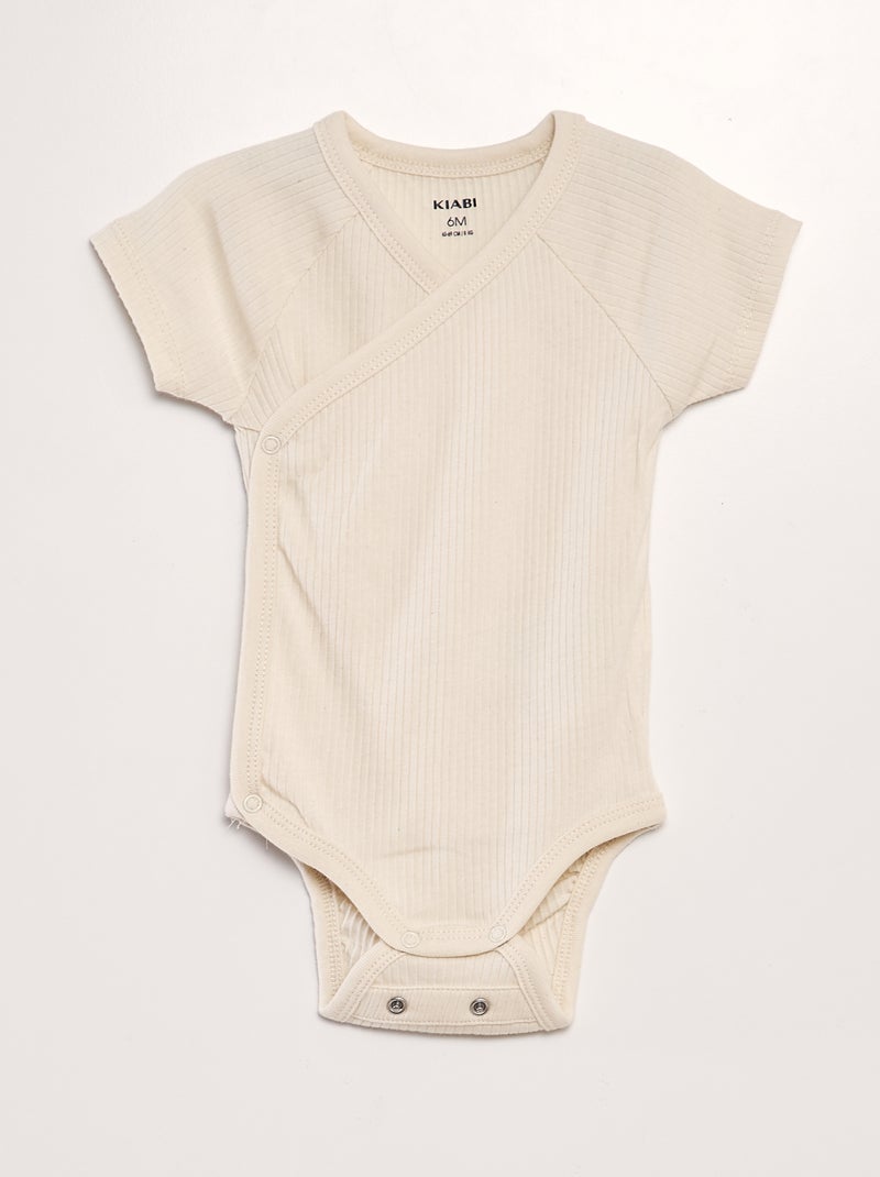 Set di 3 body a coste BEIGE - Kiabi