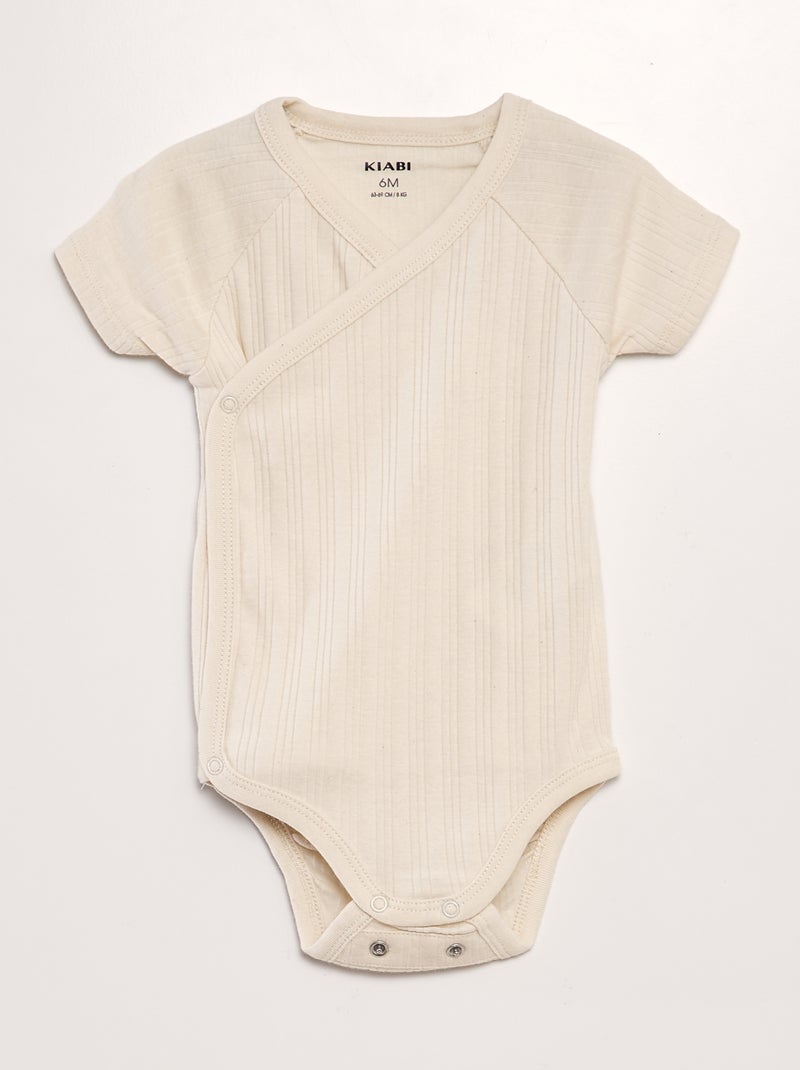 Set di 3 body a coste BEIGE - Kiabi