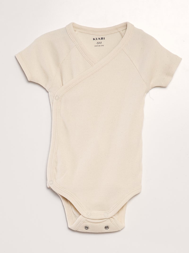 Set di 3 body a coste BEIGE - Kiabi