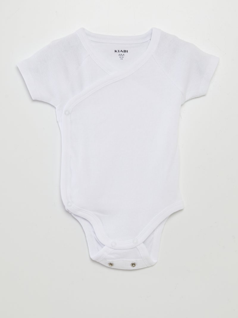 Set di 3 body a coste BIANCO - Kiabi