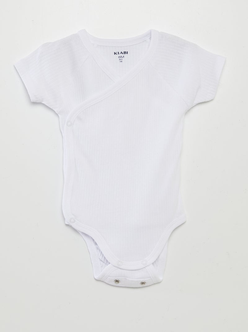 Set di 3 body a coste BIANCO - Kiabi