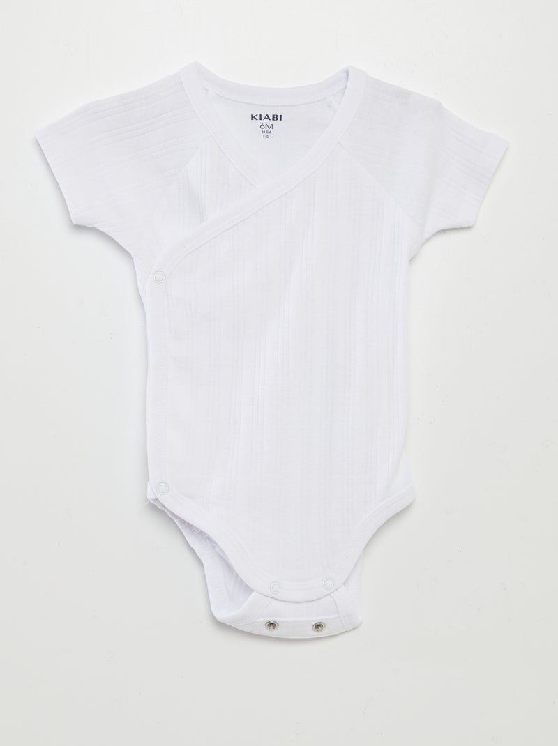 Set di 3 body a coste BIANCO - Kiabi