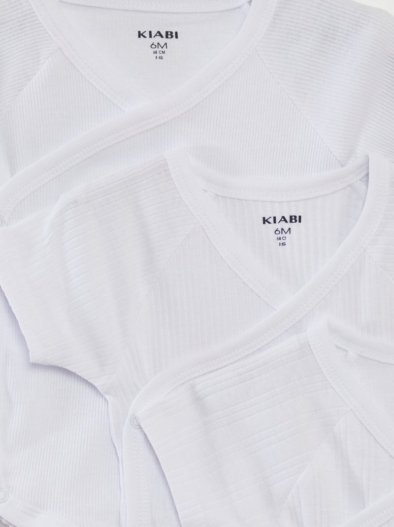 Set di 3 body a coste BIANCO - Kiabi