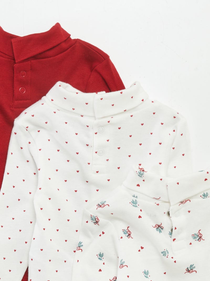 Set di 3 body a coste BIANCO - Kiabi