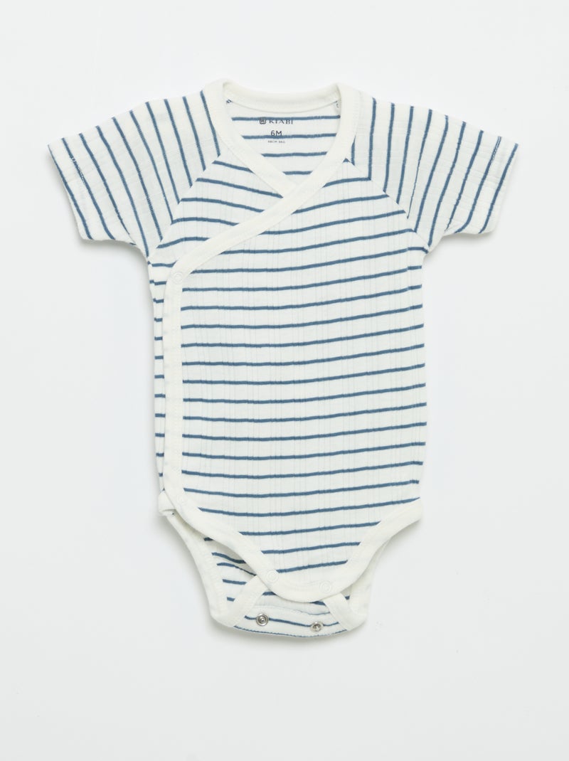 Set di 3 body a coste Blu - Kiabi