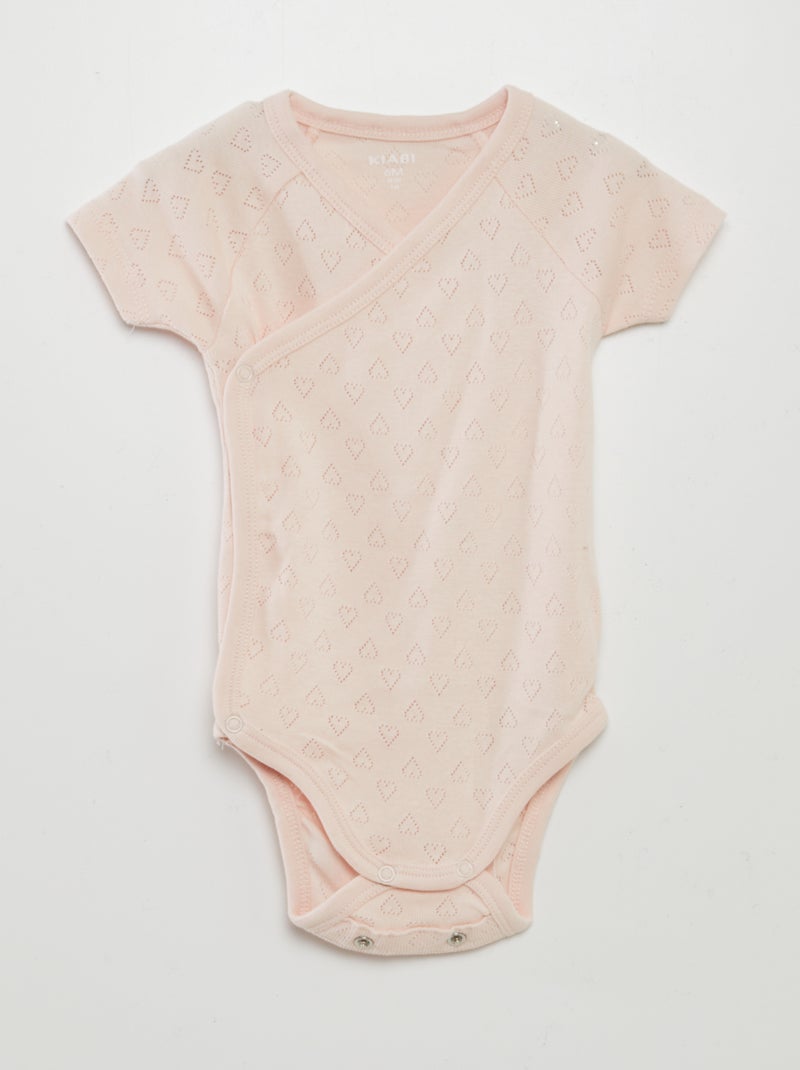 Set di 3 body a coste ROSA - Kiabi