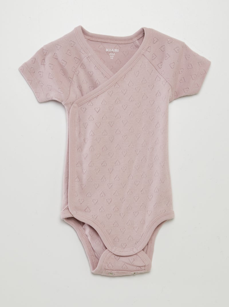 Set di 3 body a coste ROSA - Kiabi