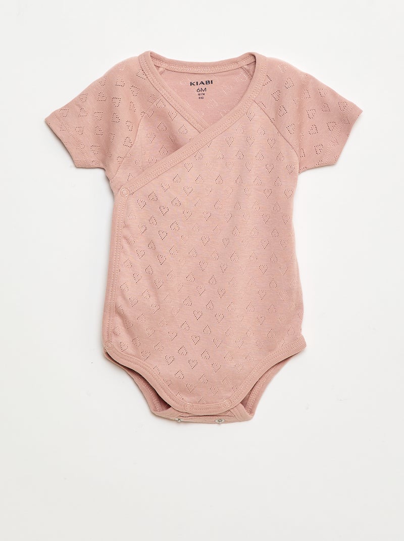 Set di 3 body a coste Rosa - Kiabi