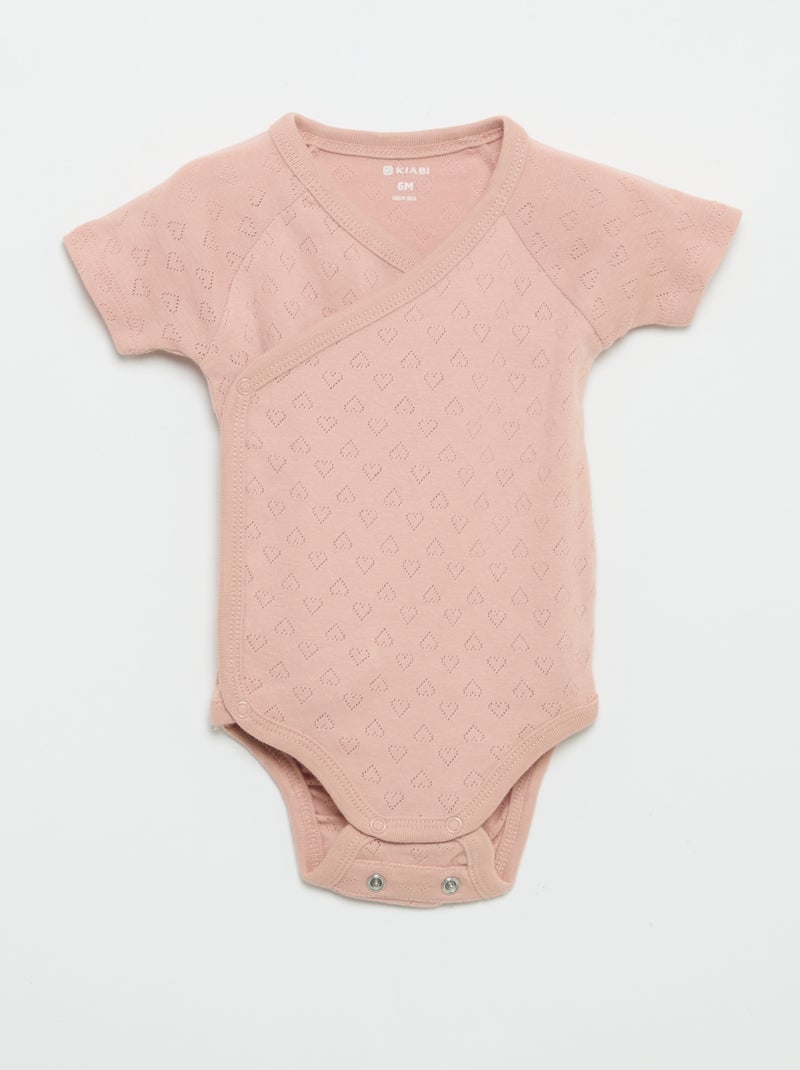 Set di 3 body a coste Rosa - Kiabi