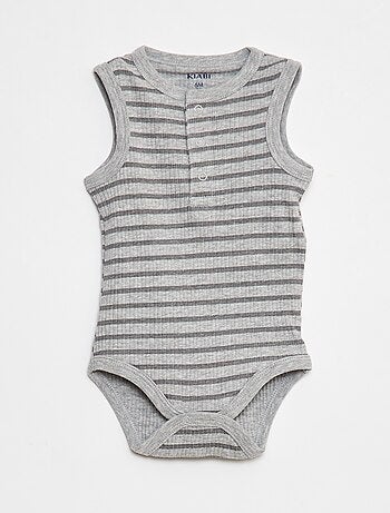 Set di 3 body a coste senza maniche