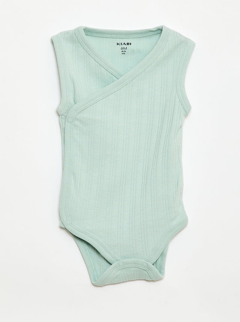 Set di 3 body a costine Verde - Kiabi