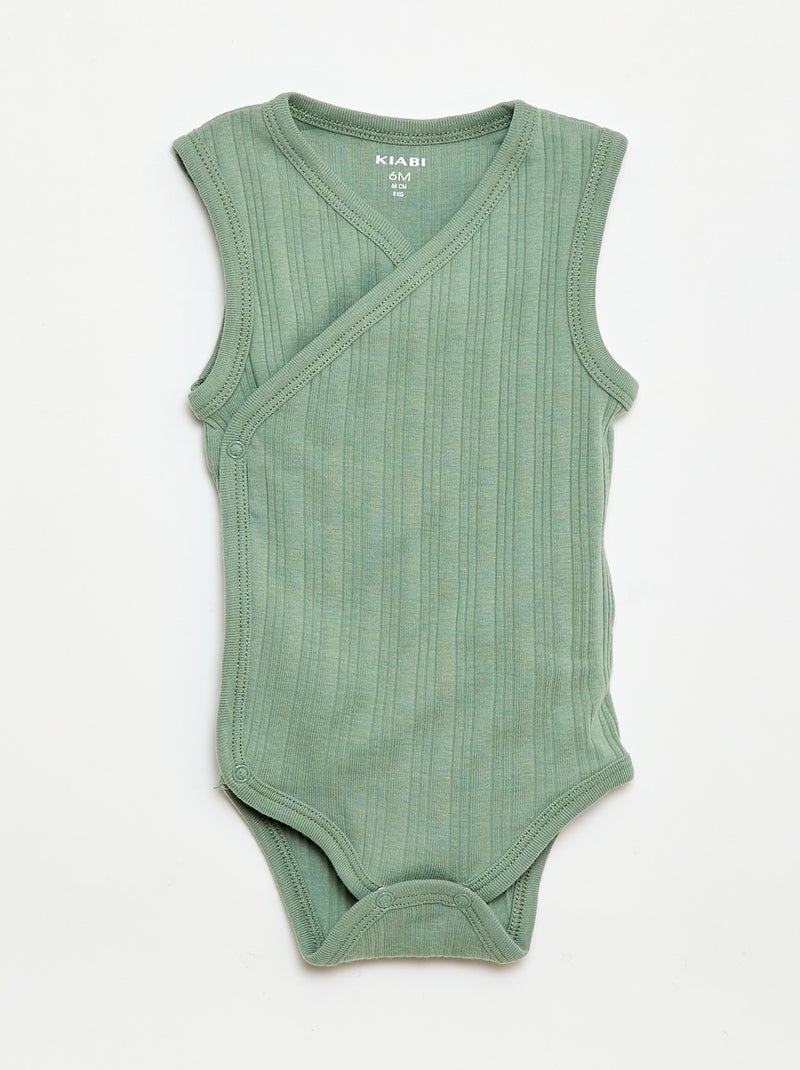 Set di 3 body a costine Verde - Kiabi