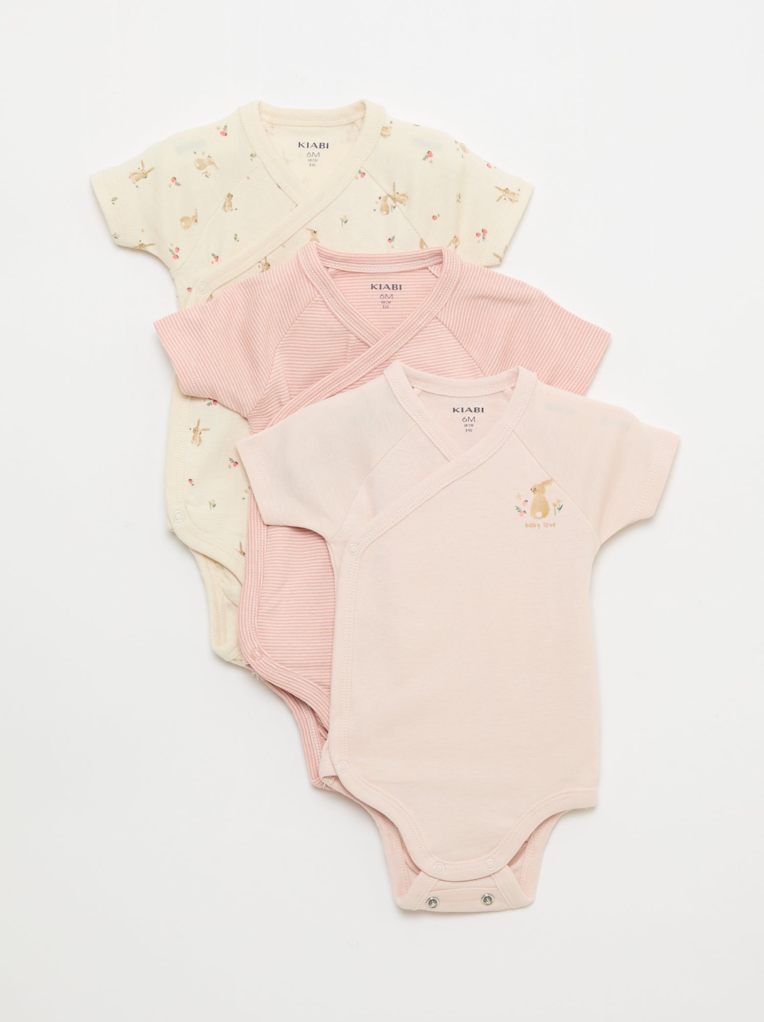 Set di 3 body a maniche corte