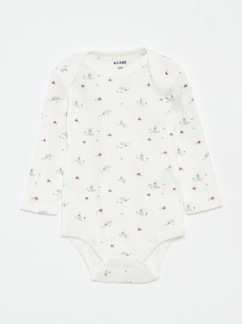 Set di 3 body a maniche lunghe Bianco - Kiabi