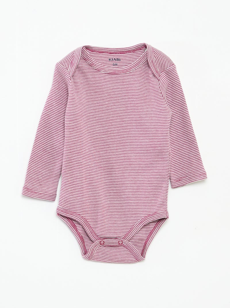 Set di 3 body a maniche lunghe Bianco - Kiabi