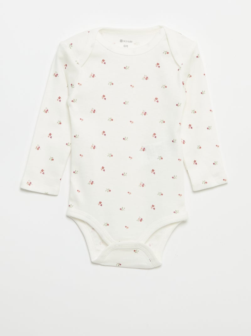 Set di 3 body a maniche lunghe Bianco - Kiabi