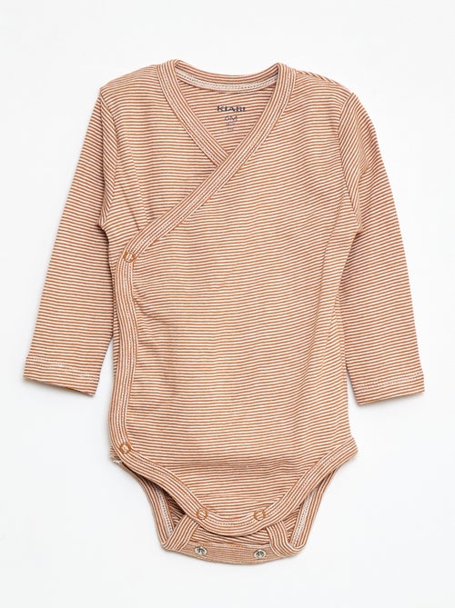 Set di 3 body a maniche lunghe con apertura a bottoni - Kiabi