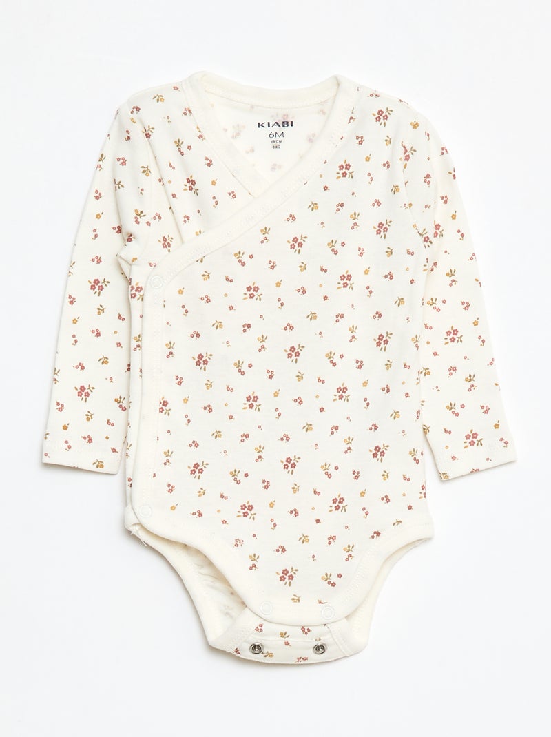 Set di 3 body a maniche lunghe con apertura a pressione Rosa - Kiabi