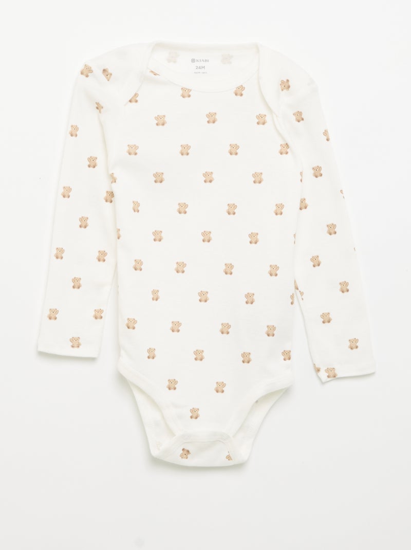 Set di 3 body a maniche lunghe Marrone - Kiabi