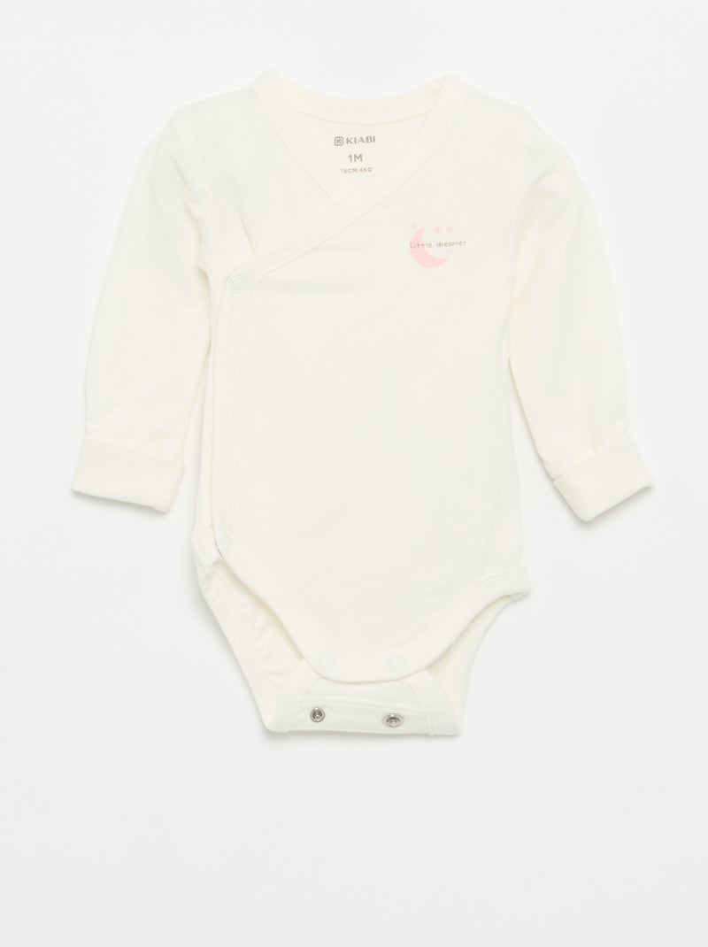 Set di 3 body a maniche lunghe Rosa - Kiabi