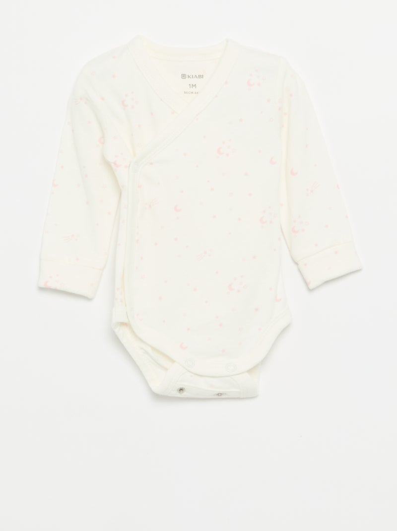 Set di 3 body a maniche lunghe Rosa - Kiabi
