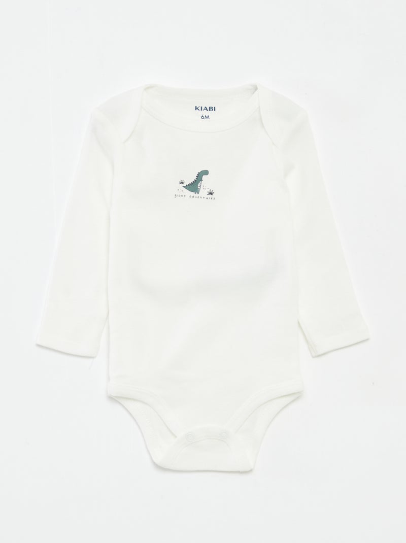 Set di 3 body a maniche lunghe Verde - Kiabi