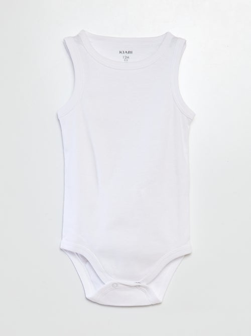 Set di 3 body bianchi con spalline larghe - Kiabi