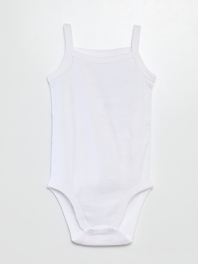Set di 3 body bianchi con spalline sottili BIANCO - Kiabi