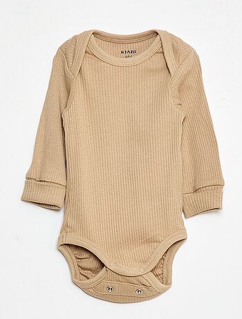 Set di 3 body con scollo americano e maniche lunghe