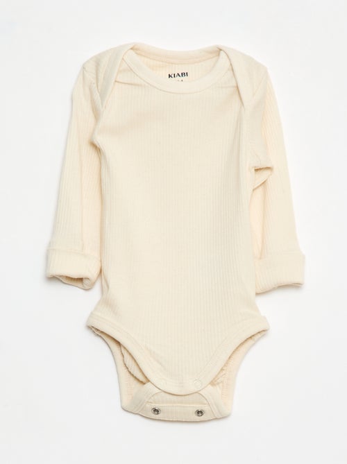 Set di 3 body con scollo americano e maniche lunghe - Kiabi