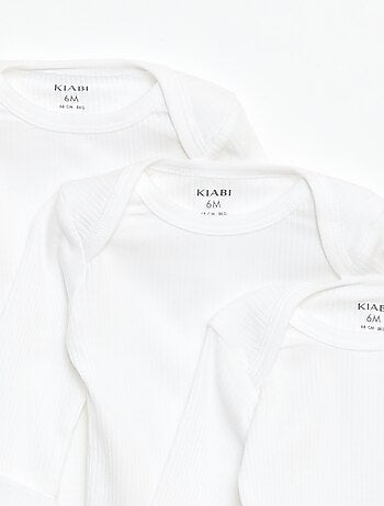 Set di 3 body con scollo americano e maniche lunghe